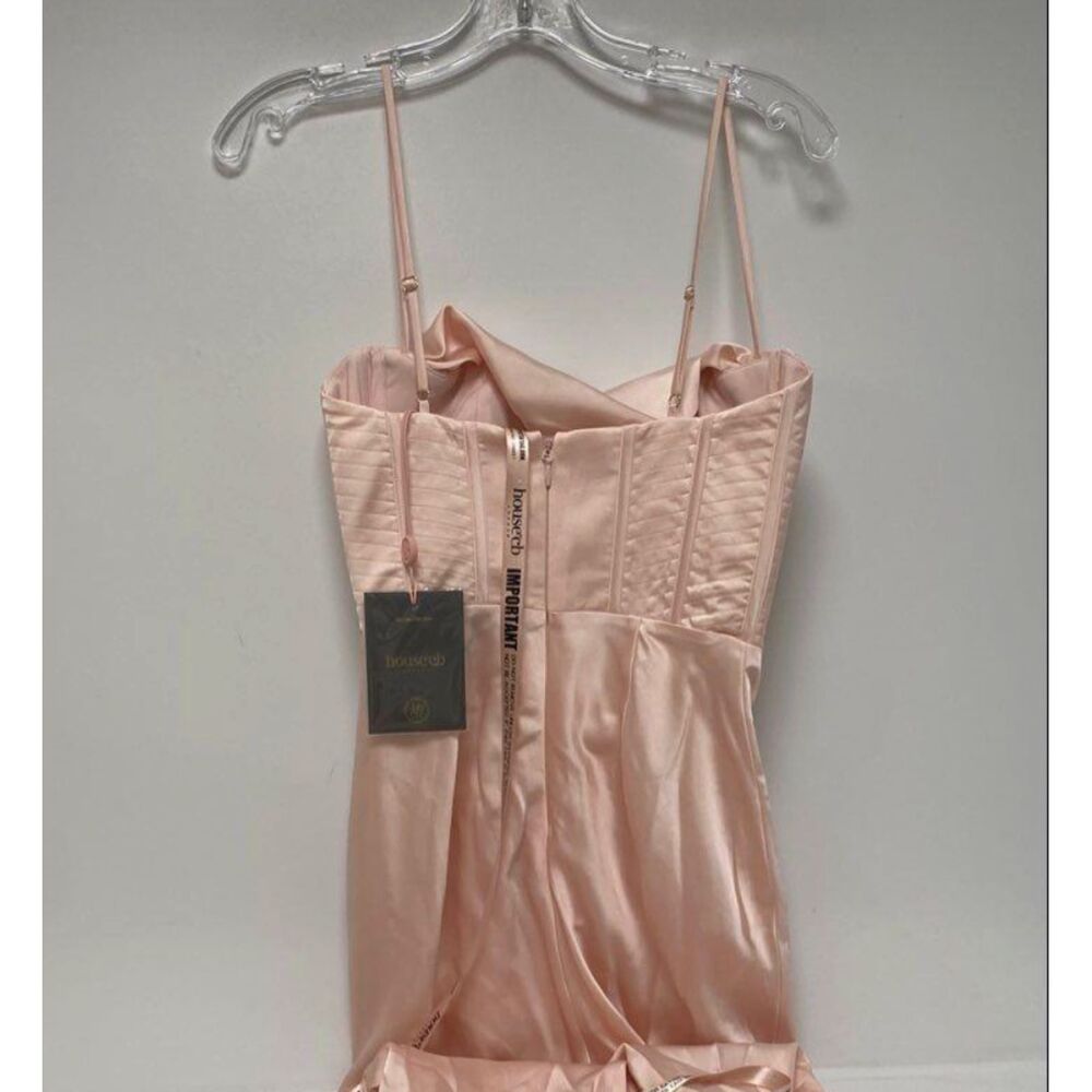 NWT House of CB 'Charmaine' Blush Pink Corset Maxi Dress sz S plus cup - Picture 9 of 16